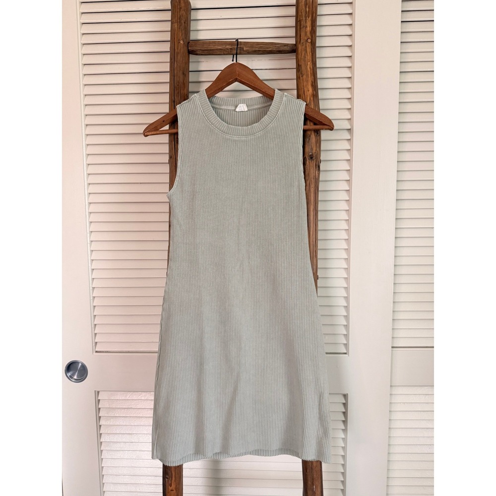 Wilfred Free Ribbed Sleeveless Mini Dress Mint Green Size‎ S